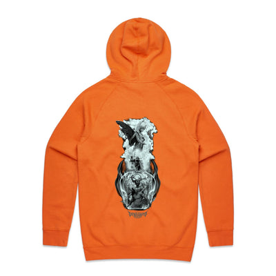 BETWEEN HEAVEN & HELL - Mens Pocket Hoodie - BACK PRINT