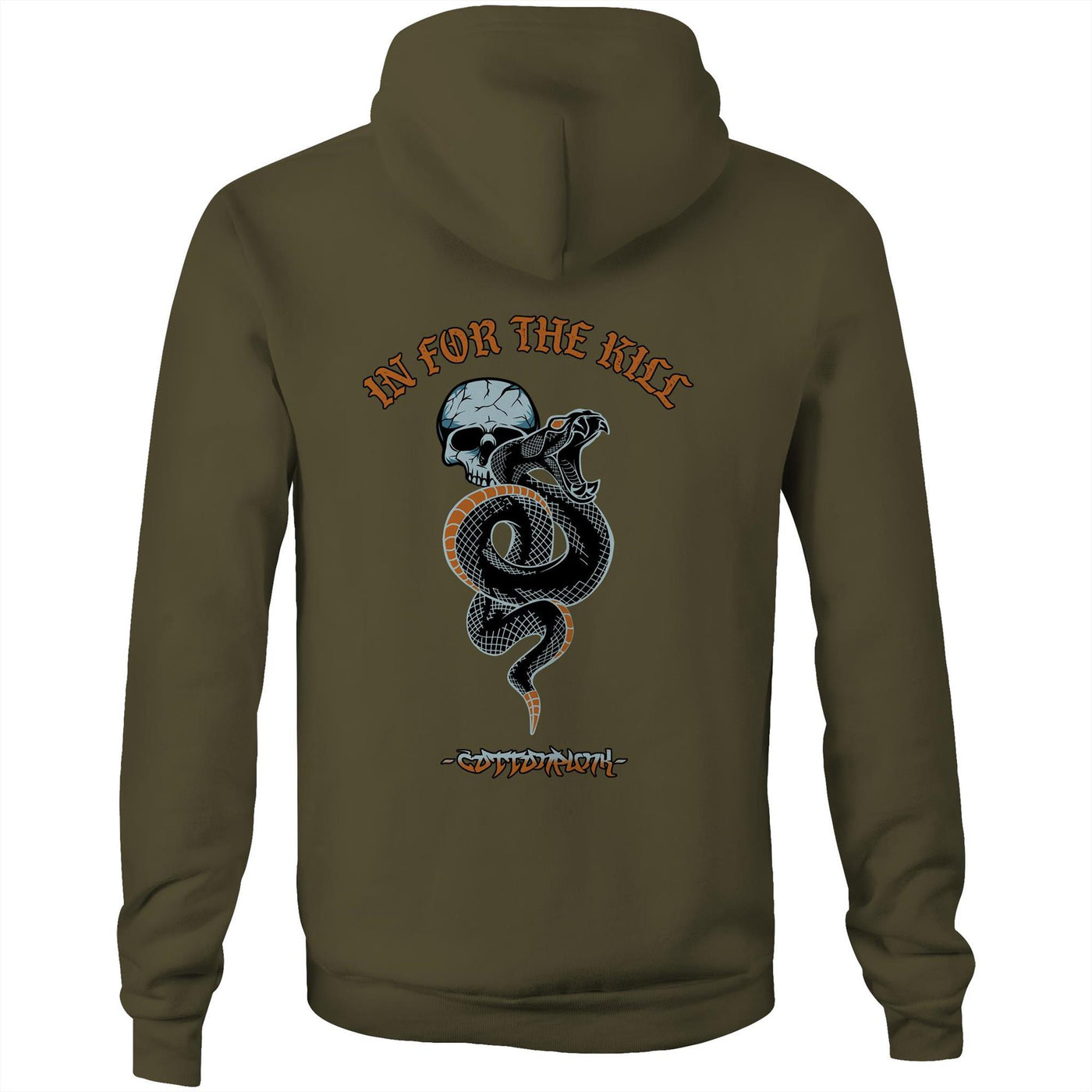 IN FOR THE KILL - Mens Pocket Hoodie - BACK PRINT