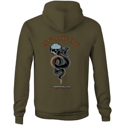 IN FOR THE KILL - Mens Pocket Hoodie - BACK PRINT