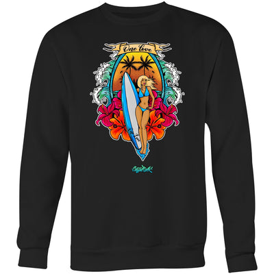 ONE LOVE (W) - Womens Sweatshirt - FRONT PRINT