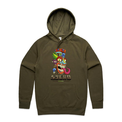 SYCHO - Mens Pocket Hoodie - FRONT PRINT