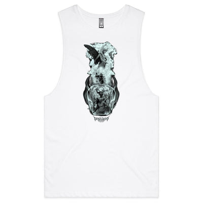 BETWEEN HEAVEN & HELL - Mens Sleeveless T-Shirt - FRONT PRINT