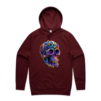 GEARS OF TIME - Mens Pocket Hoodie - FRONT PRINT