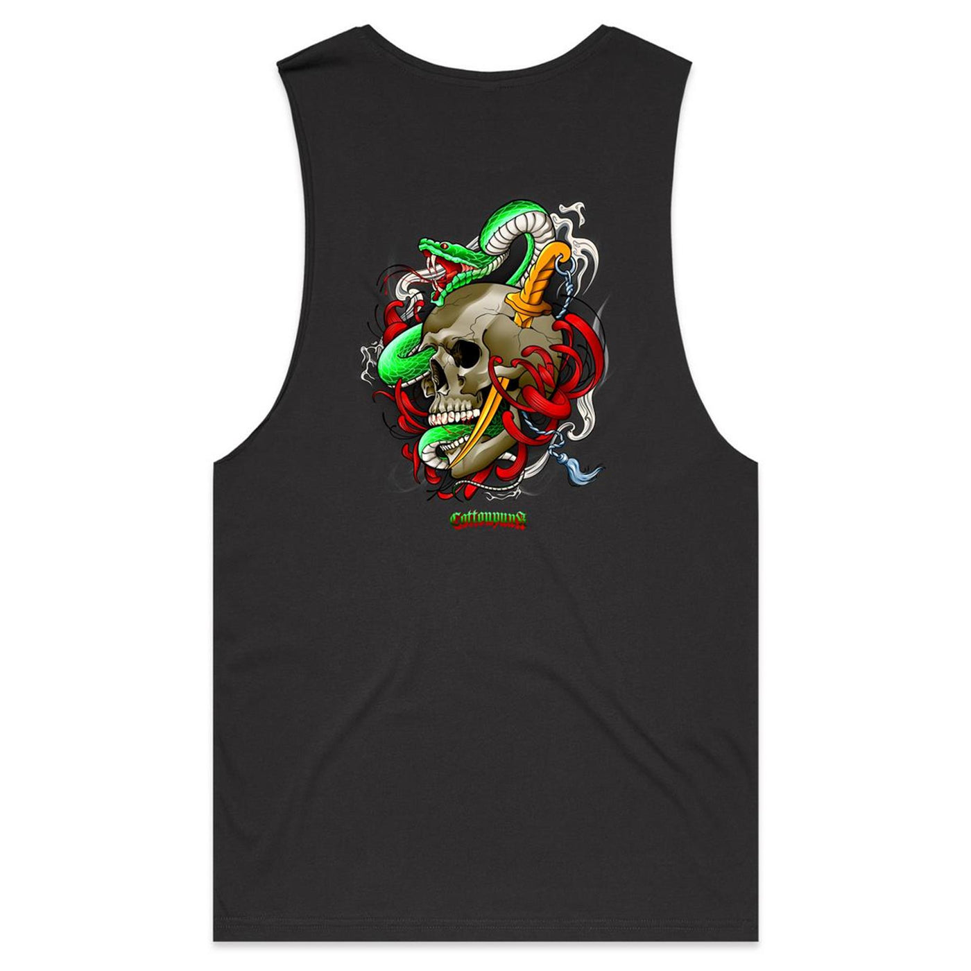 SNAKE - Mens Sleeveless T-Shirt - BACK PRINT