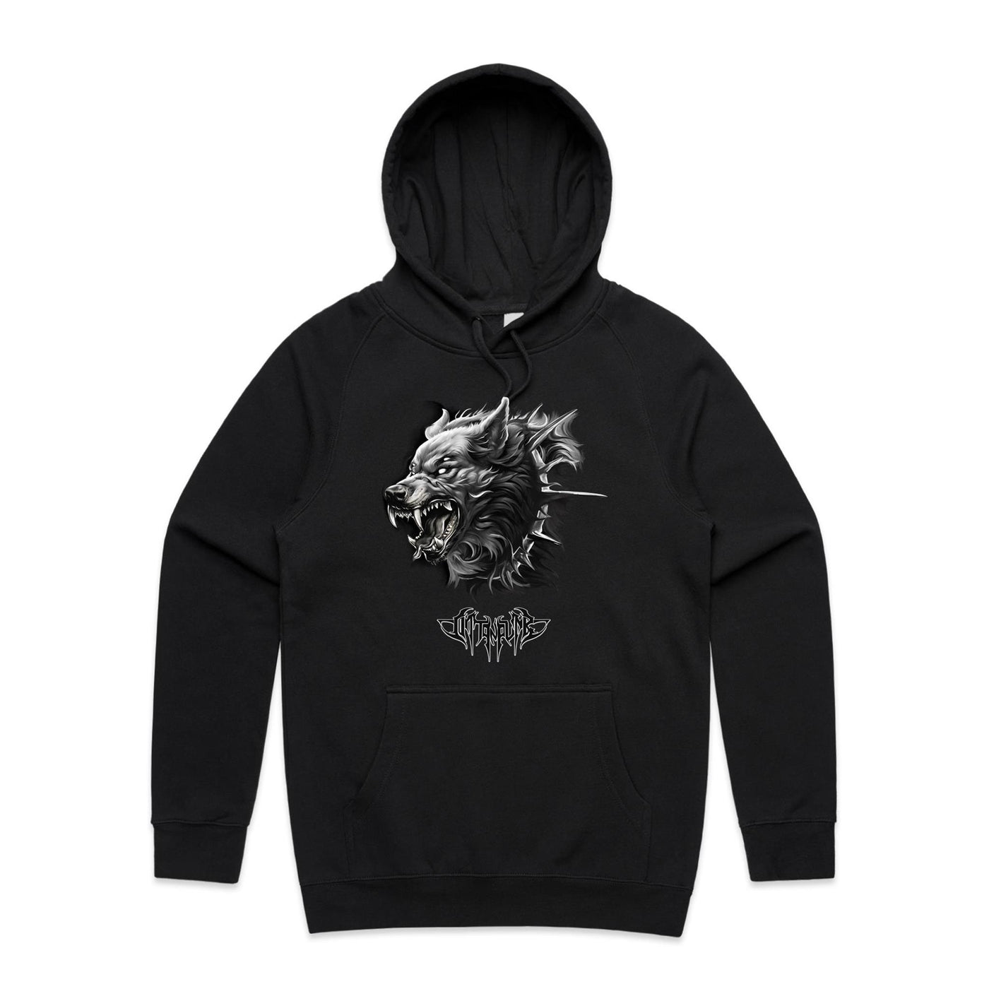 WEREWOLF - Mens Pocket Hoodie - FRONT PRINT