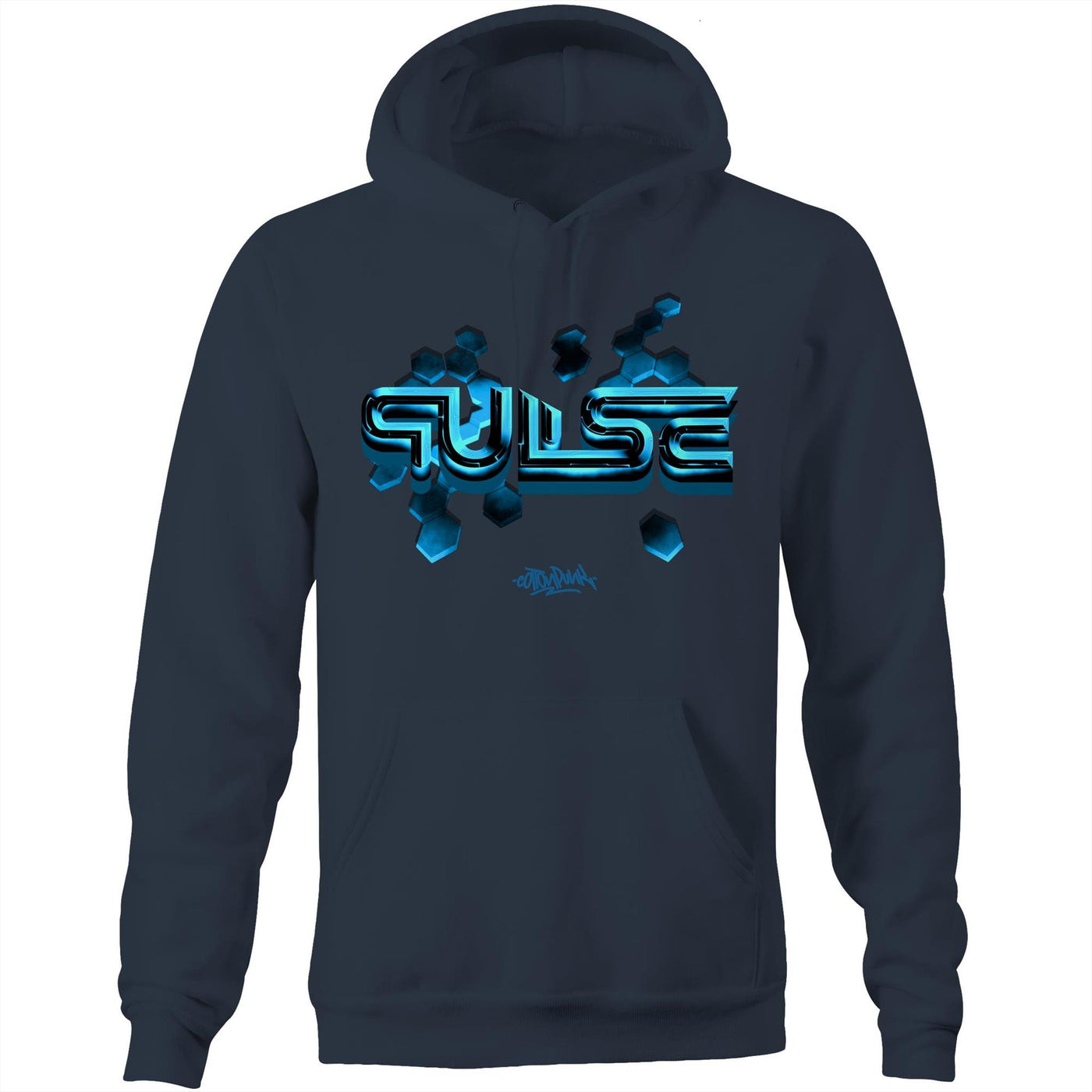 PULSE - Mens Pocket Hoodie - FRONT PRINT