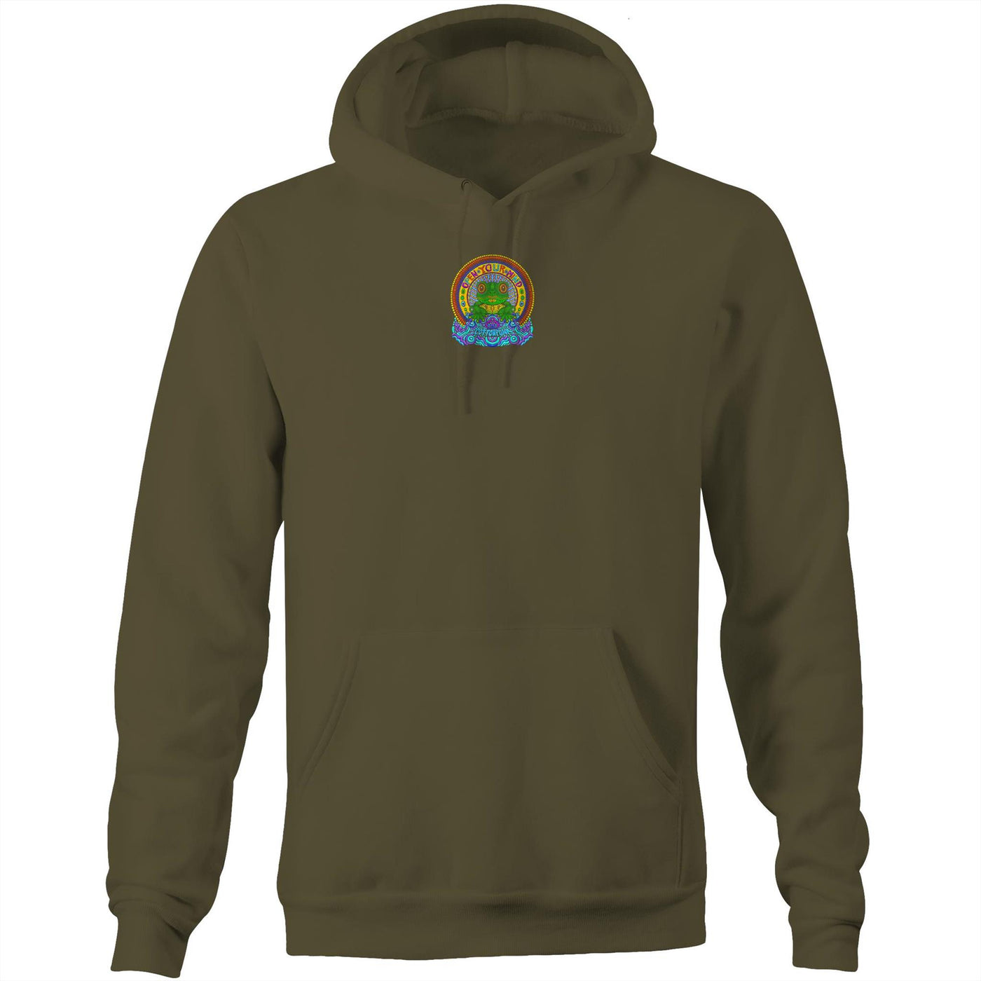 DOWN THE HOLE - Mens Pocket Hoodie - BACK PRINT