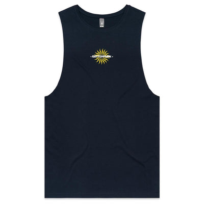 FOLLOW THE SUN - Mens Sleeveless T-Shirt - BACK PRINT