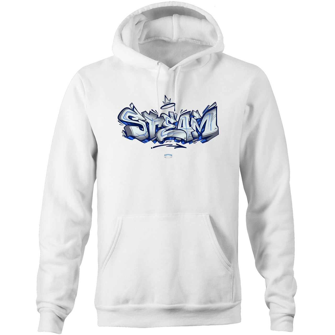 STEAM - Mens Pocket Hoodie - FRONT PRINT