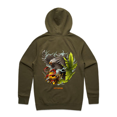 EAGLE - Mens Pocket Hoodie - BACK PRINT