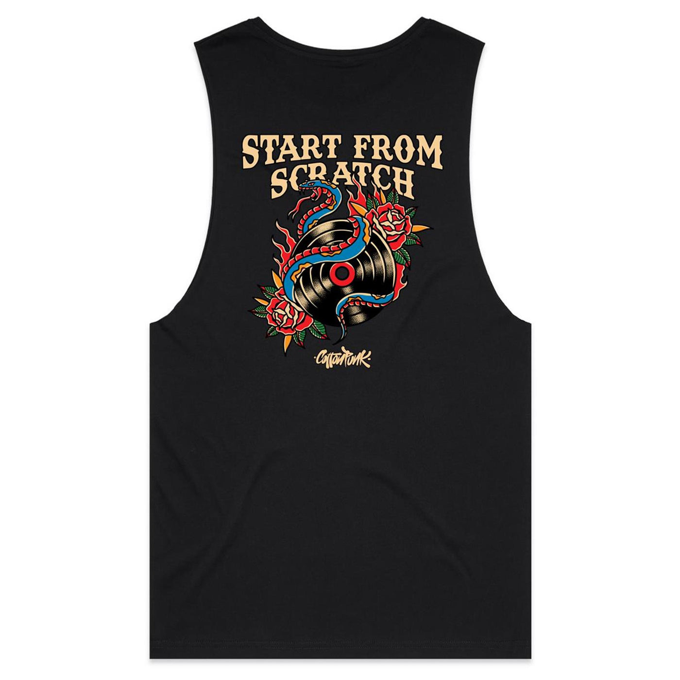 START FROM SCRATCH - Mens Sleeveless T-Shirt - BACK PRINT