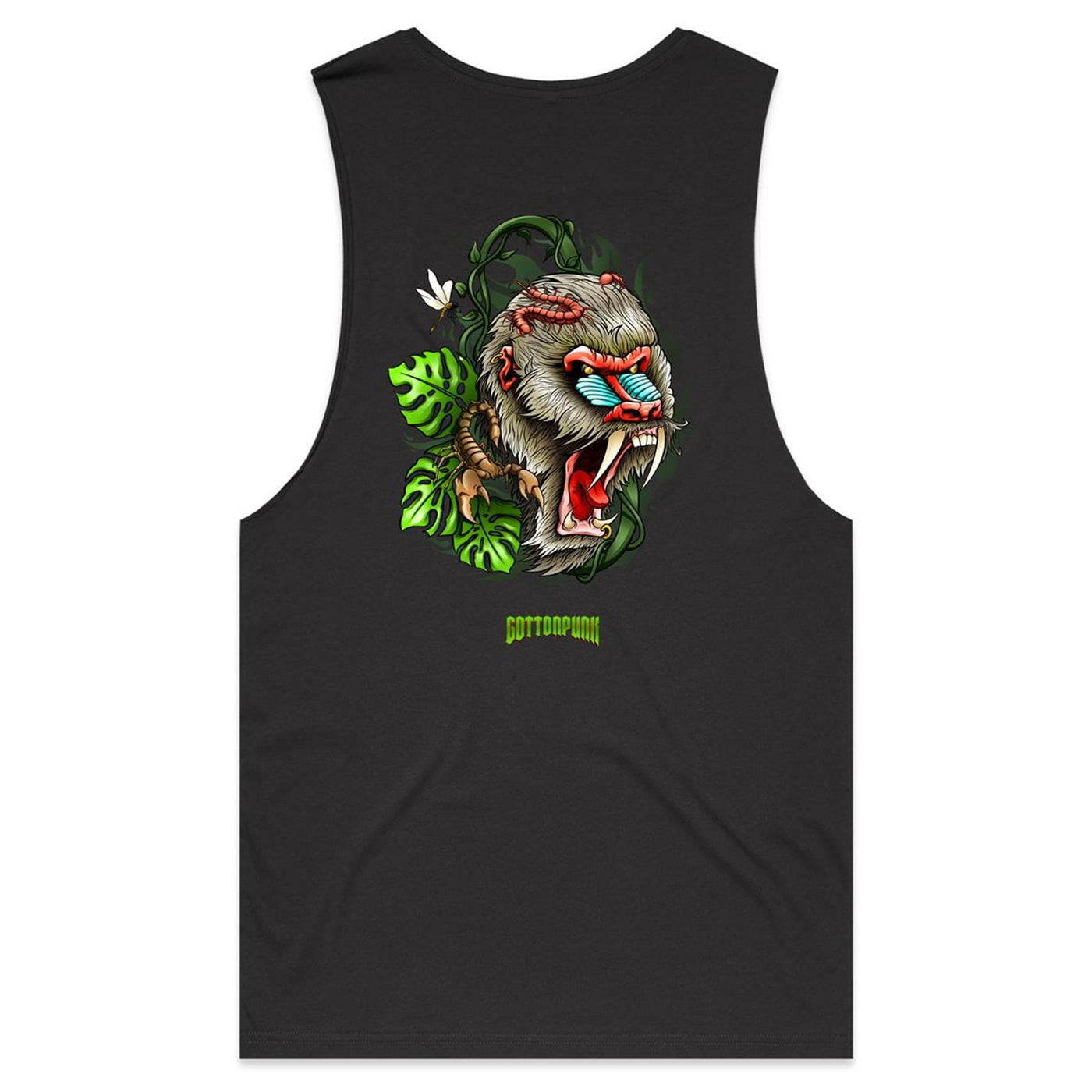 BABOON - Mens Sleeveless T-Shirt - BACK PRINT