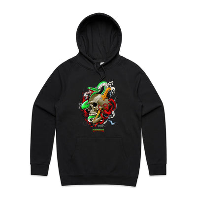 SNAKE - Mens Pocket Hoodie - FRONT PRINT