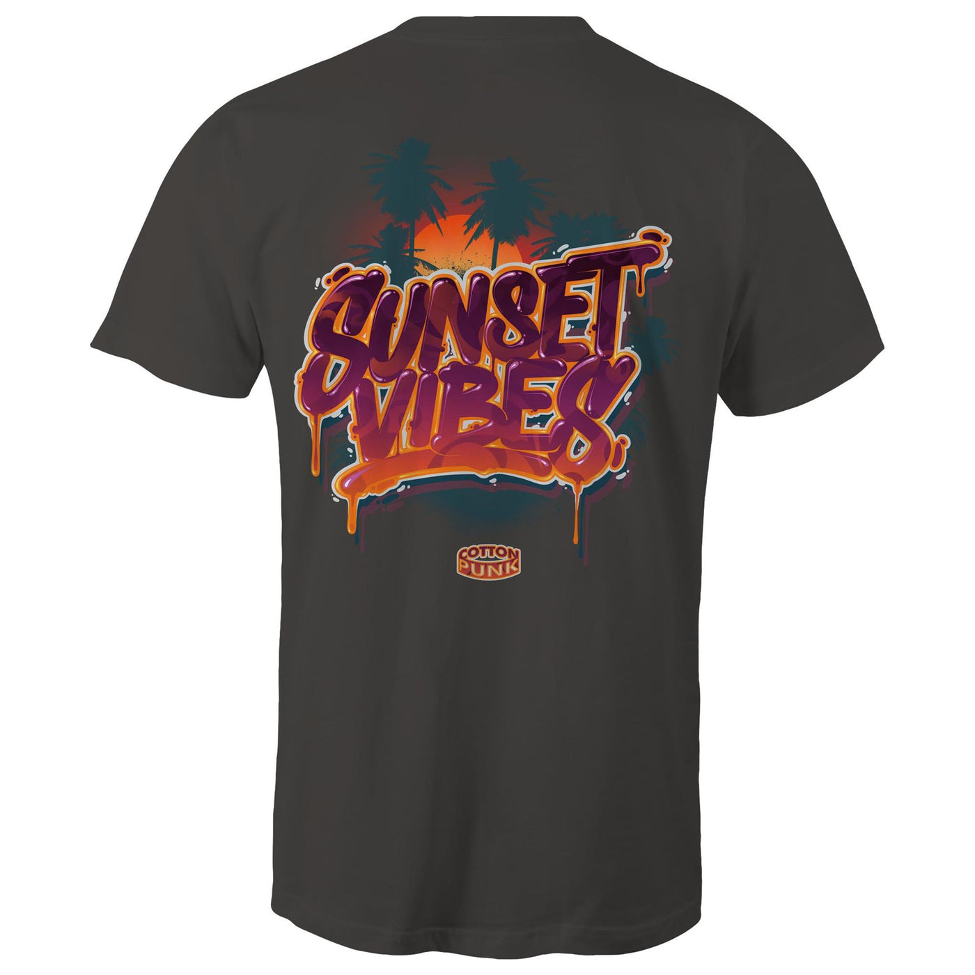 SUNSET VIBES - Mens T-Shirt - BACK PRINT