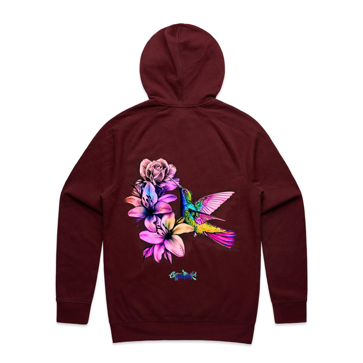 HUMMINGBIRD - Womens Pocket Hoodie - BACK PRINT