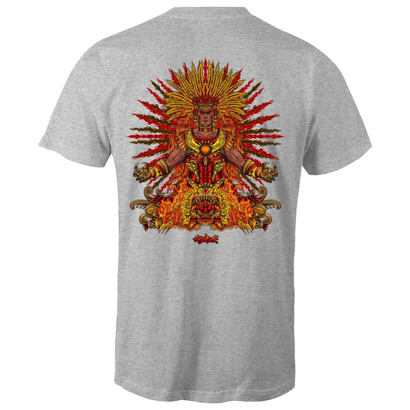 BURNING SUN GOD - Mens T-Shirt - BACK PRINT