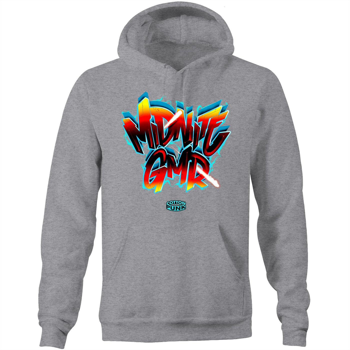 MIDNITE GMR - Mens Pocket Hoodie - FRONT PRINT