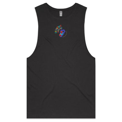 ROLLING SKULLS - Mens Sleeveless T-Shirt - BACK PRINT