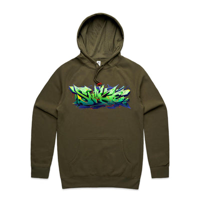 SNAKE (R) - Mens Pocket Hoodie - FRONT PRINT