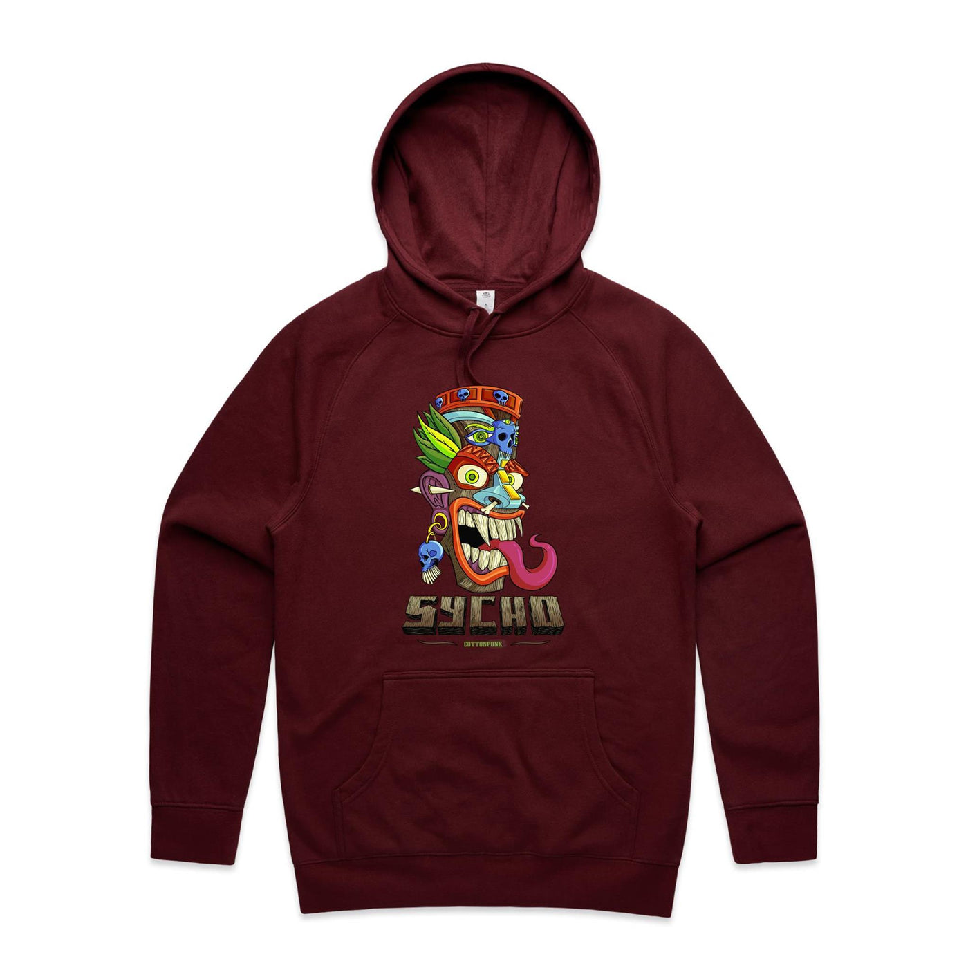 SYCHO - Mens Pocket Hoodie - FRONT PRINT