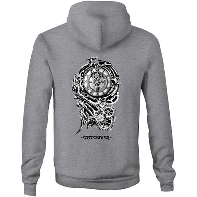 TIME KILLA 2 - Mens Pocket Hoodie - BACK PRINT