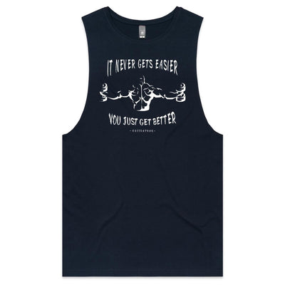 IT NEVER GETS EASIER - Mens Sleeveless T-Shirt - FRONT PRINT