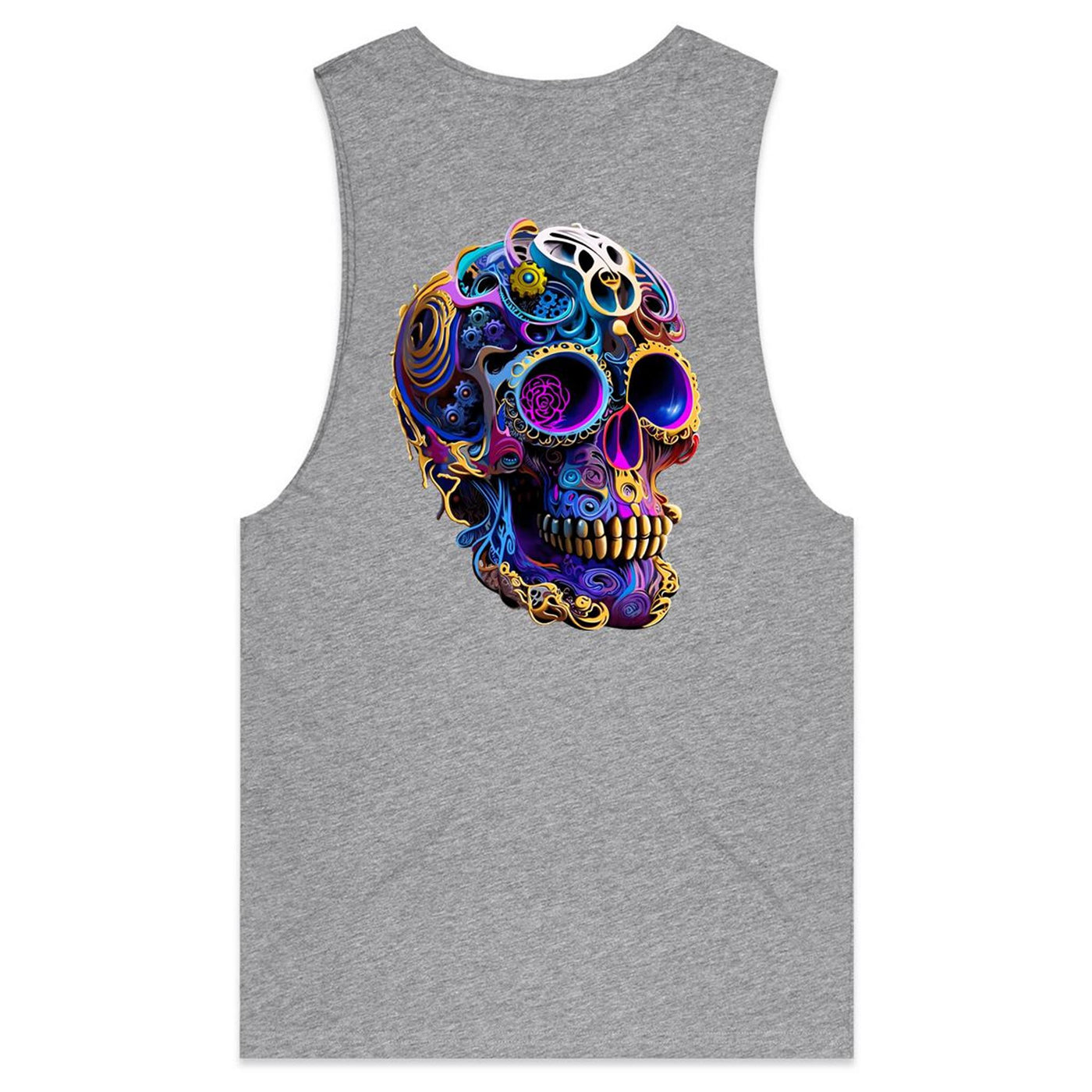 GEARS OF TIME - Mens Sleeveless T-Shirt - BACK PRINT