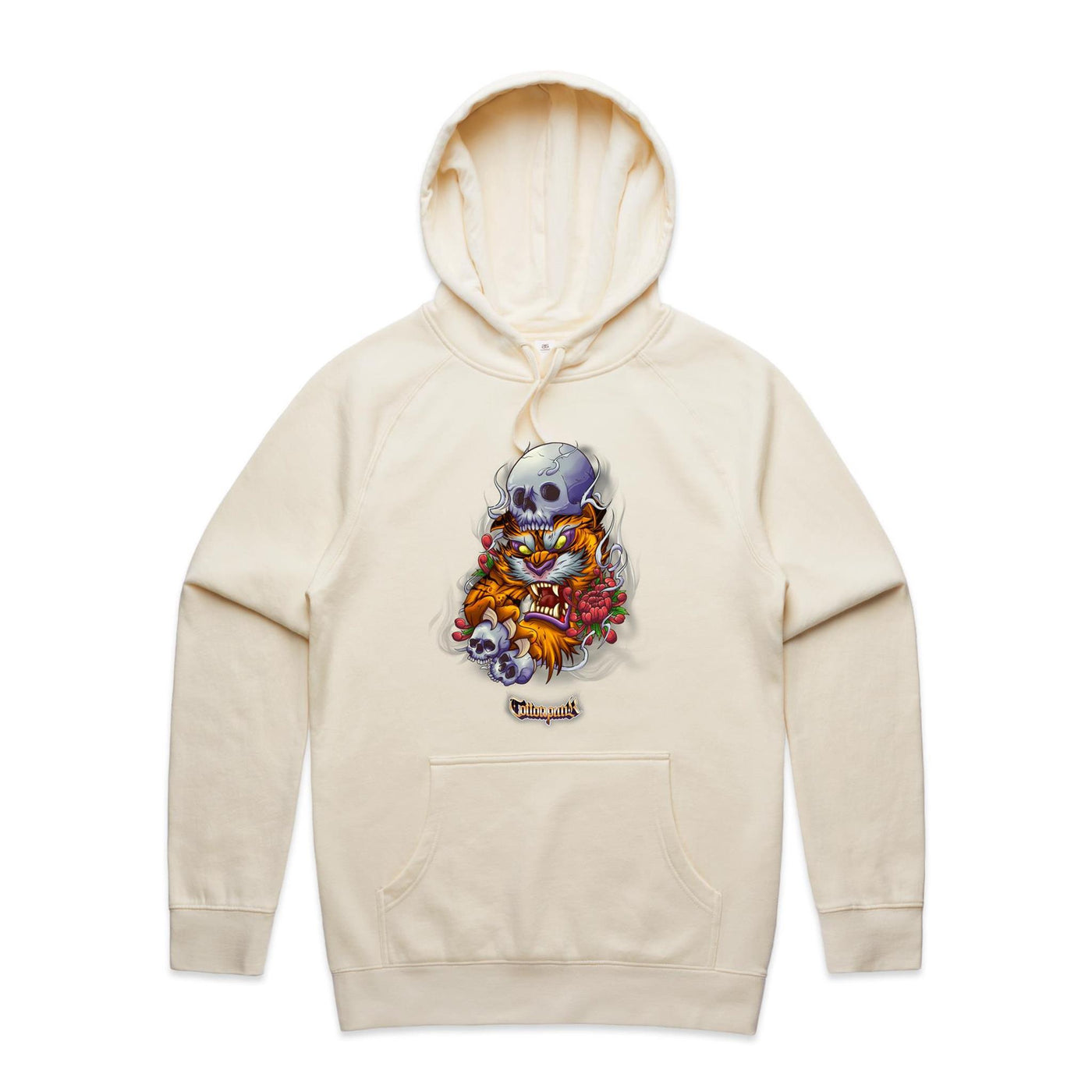 TIGER - Mens Pocket Hoodie - FRONT PRINT