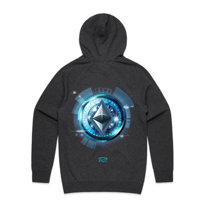 ETHEREUM - Mens Pocket Hoodie - BACK PRINT