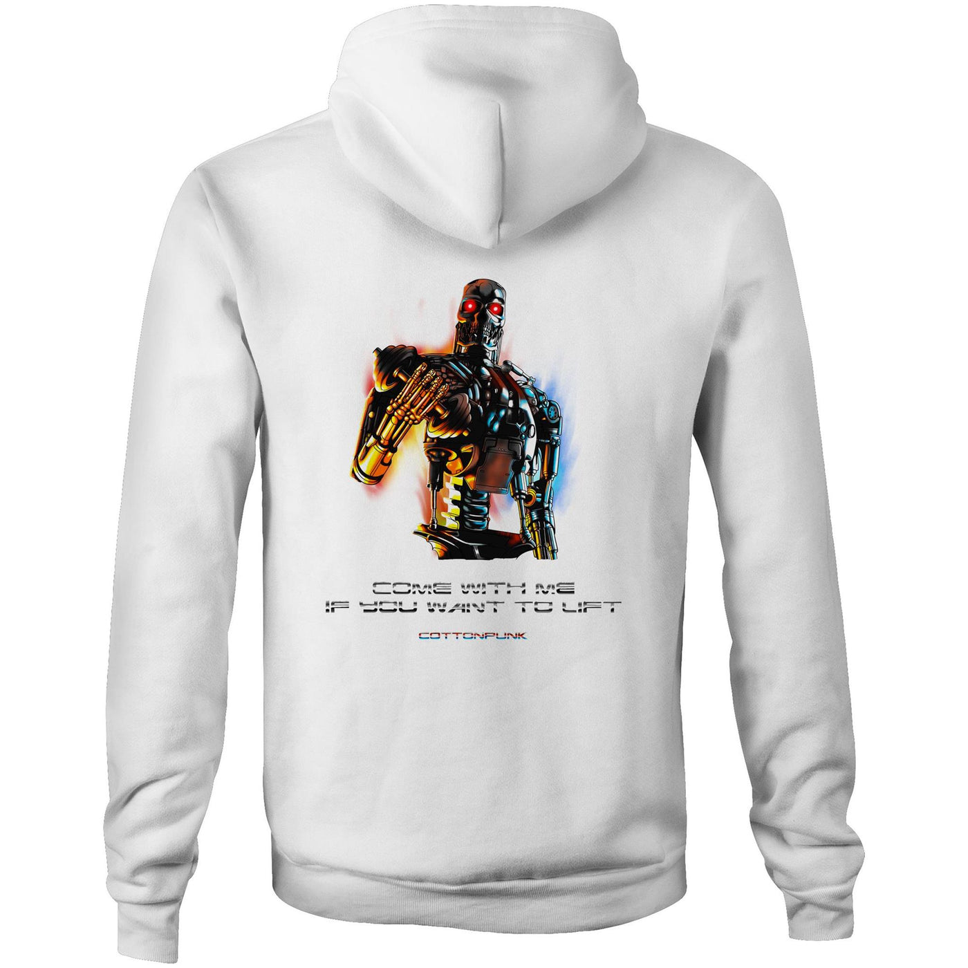 COME WITH ME - Mens Pocket Hoodie - BACK PRINT