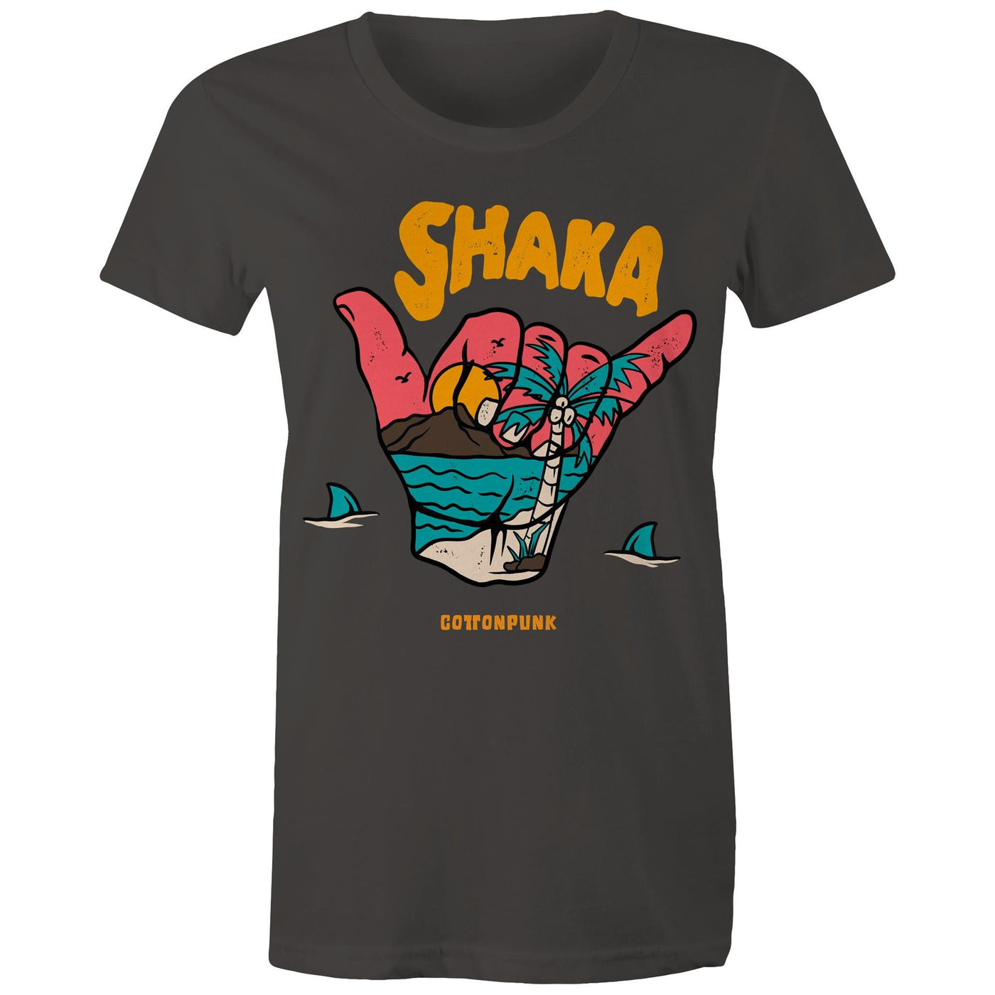 SHAKA (W) - Womens T-Shirt - FRONT PRINT