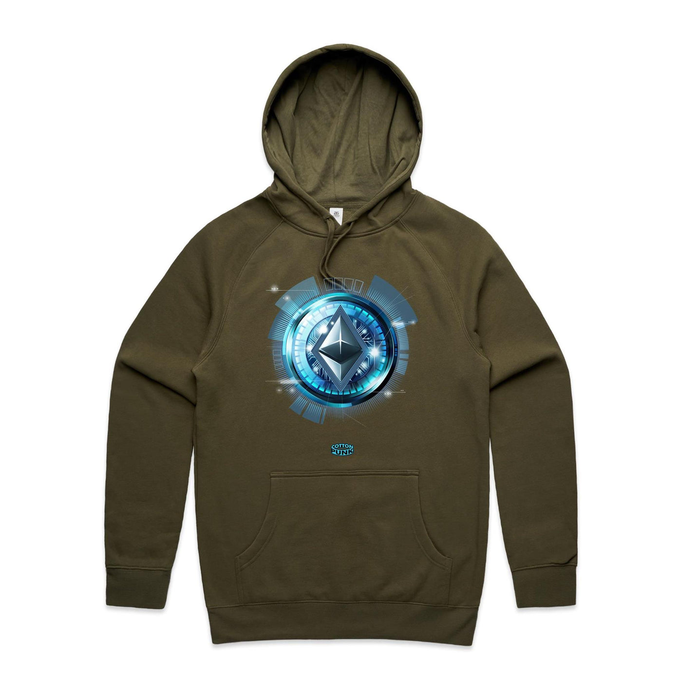 ETHEREUM - Mens Pocket Hoodie - FRONT PRINT