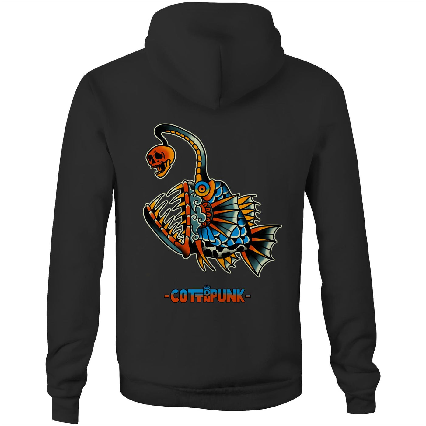 DEEP WATER - Mens Pocket Hoodie - BACK PRINT