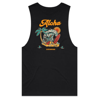 SUMMER TIME - Mens Sleeveless T-Shirt - BACK PRINT