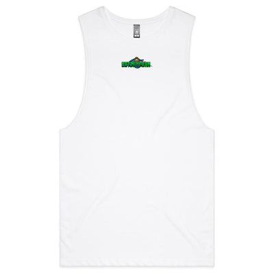 LOOK ME IN THE EYES - Mens Sleeveless T-Shirt - BACK PRINT