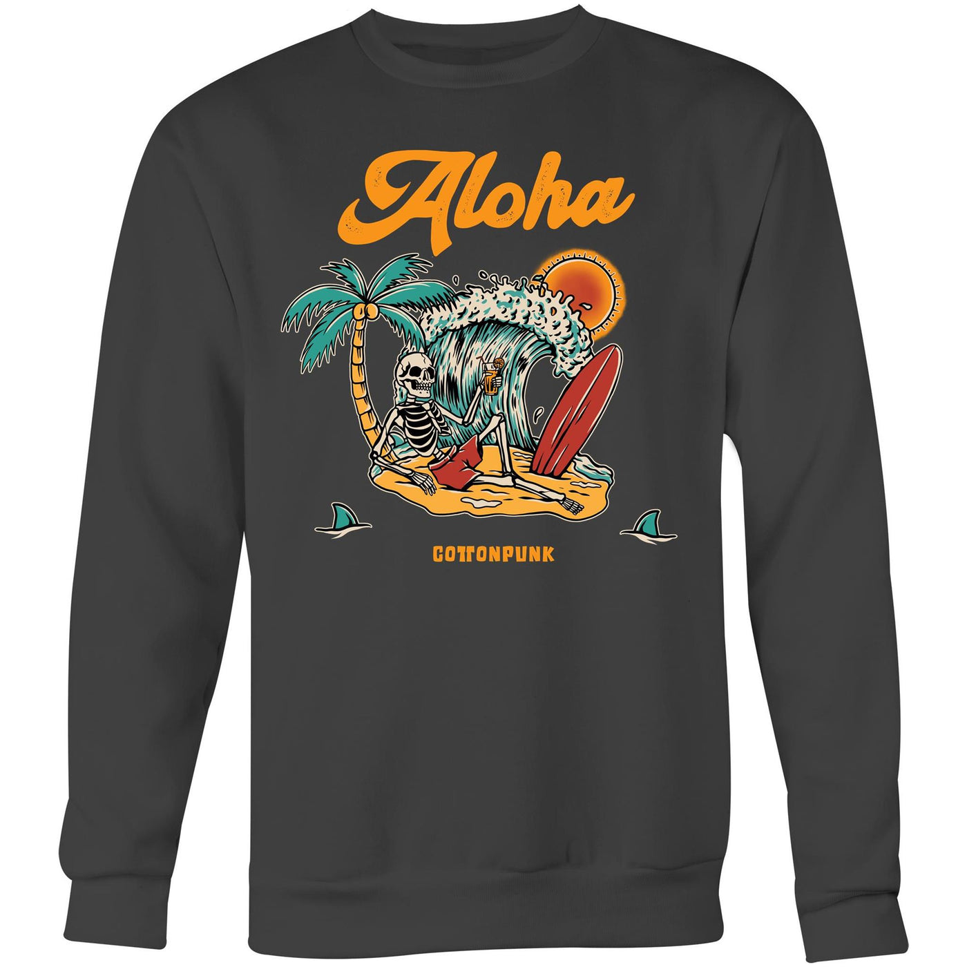 SUMMER TIME - Mens Sweatshirt - FRONT PRINT