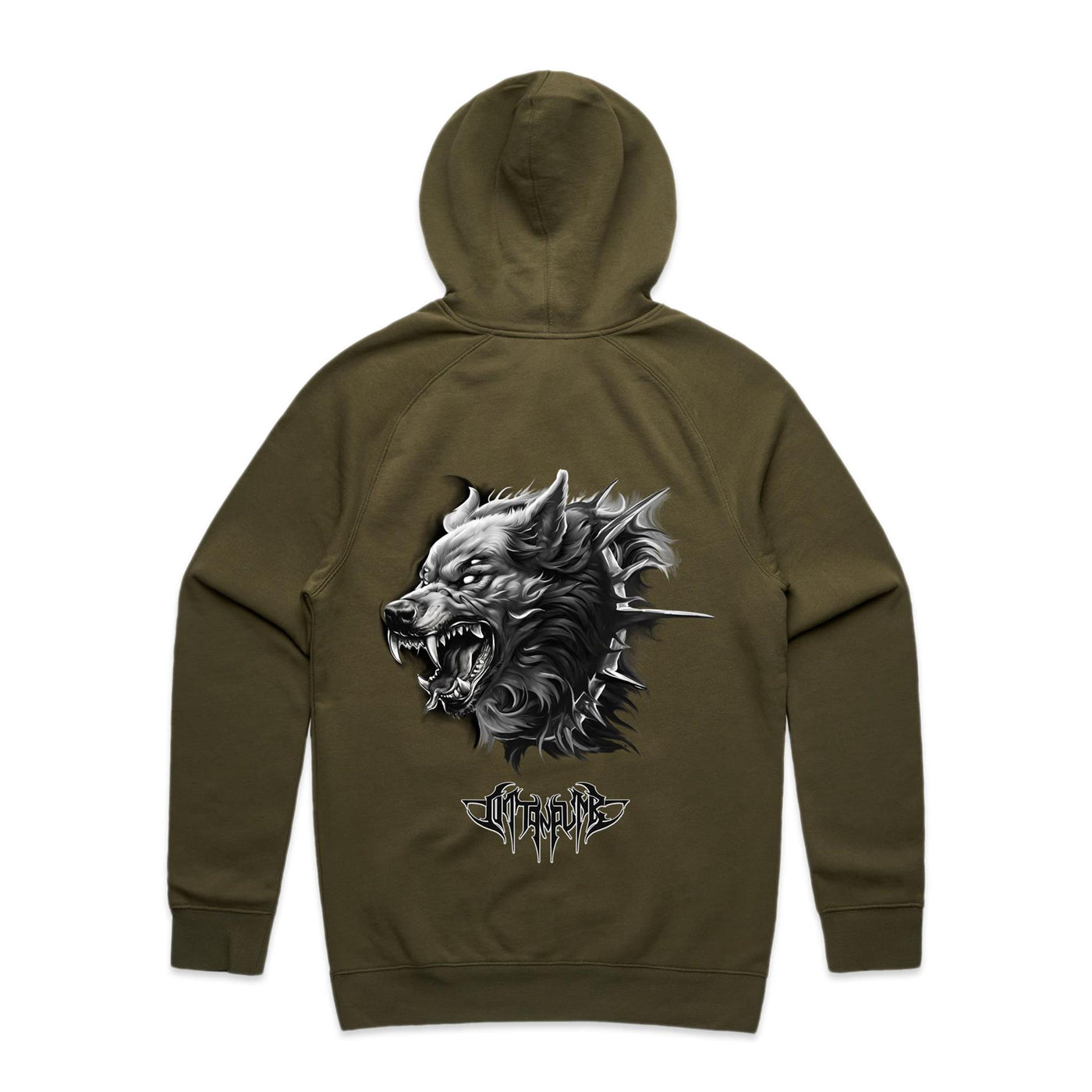 WEREWOLF - Mens Pocket Hoodie - BACK PRINT