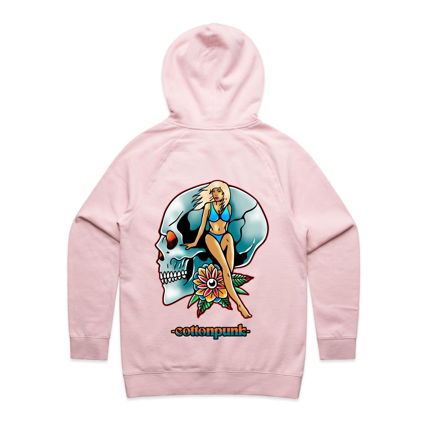 NEVER R.I.P (W) - Womens Pocket Hoodie - BACK PRINT