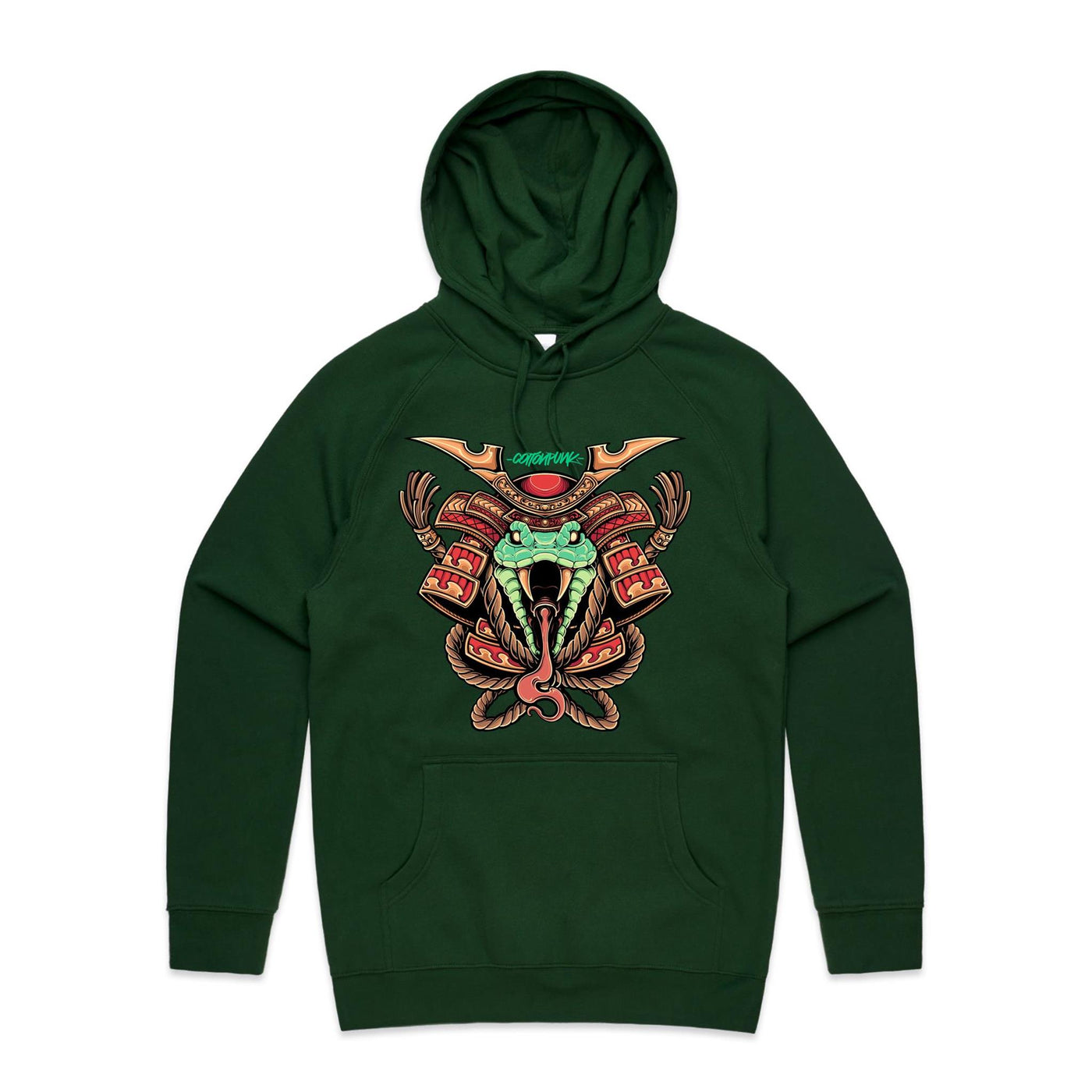 SPIRIT SNAKE - Mens Pocket Hoodie - FRONT PRINT