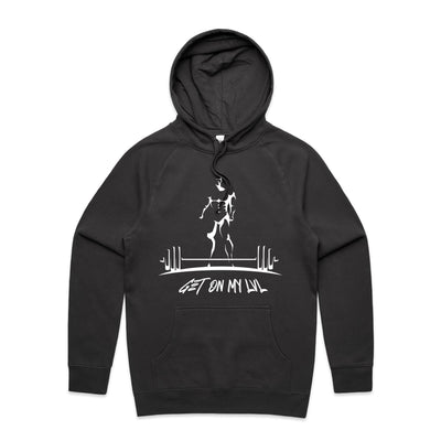 GET ON MY LVL - Mens Pocket Hoodie - FRONT PRINT