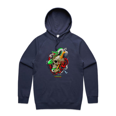 SNAKE - Mens Pocket Hoodie - FRONT PRINT