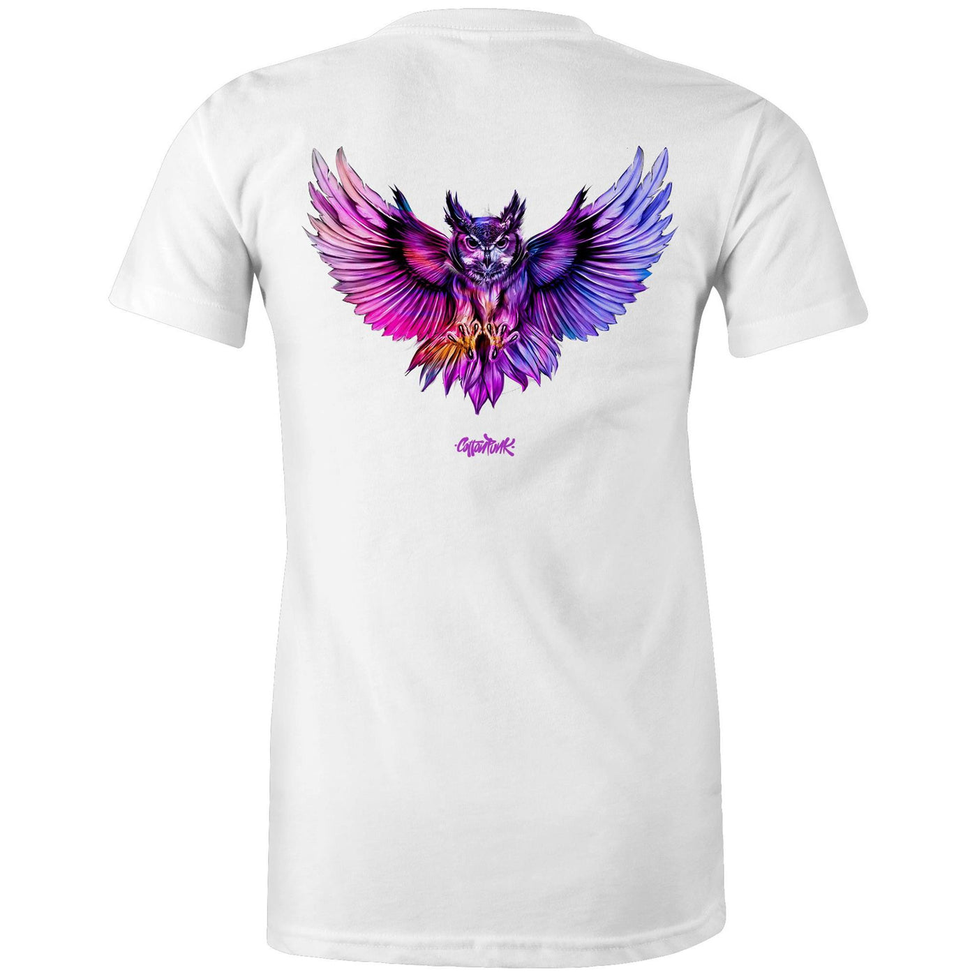 NIGHT HUNTER (W) - Womens T-Shirt - BACK PRINT