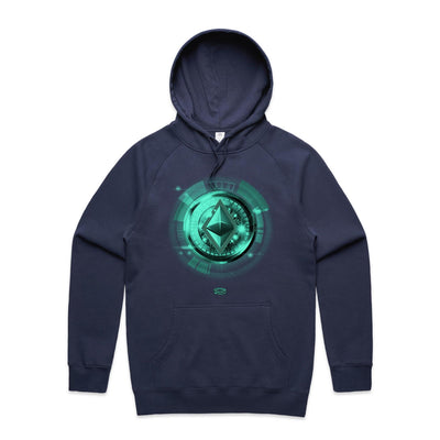 ETHEREUM III - Mens Pocket Hoodie - FRONT PRINT