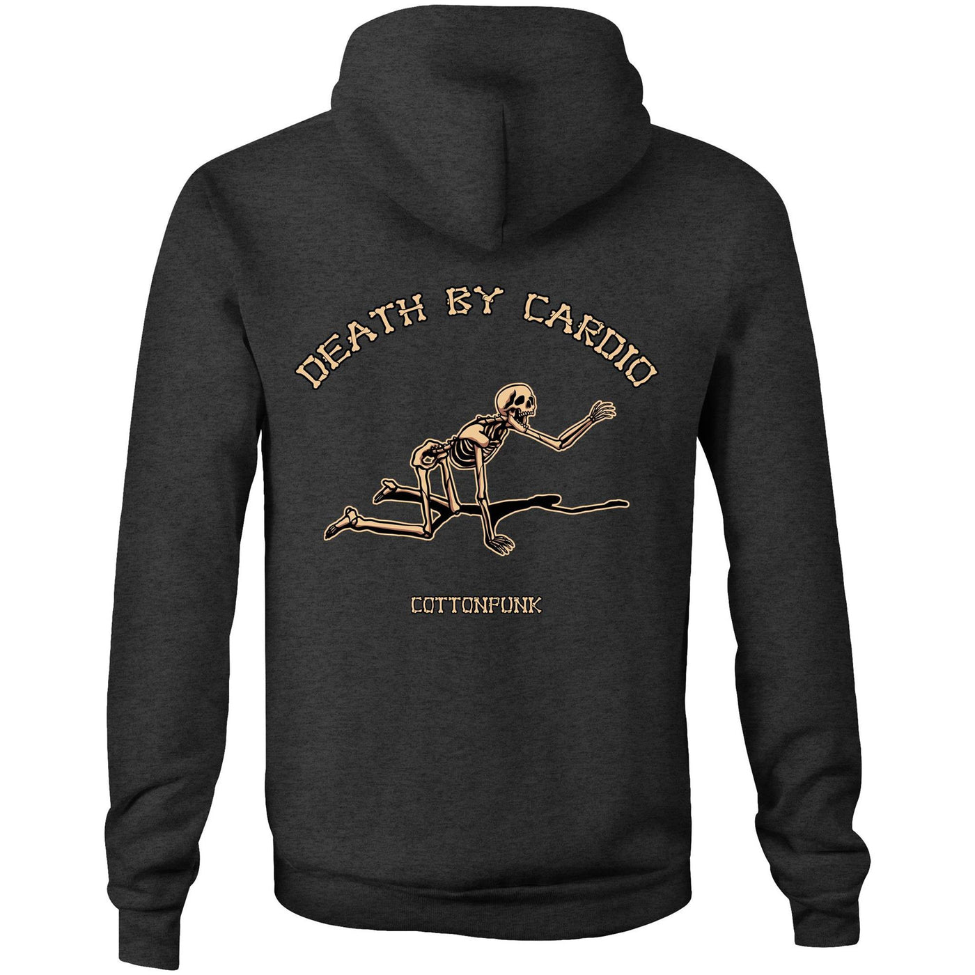 DEATH BY CARDIO - Mens Pocket Hoodie - BACK PRINT