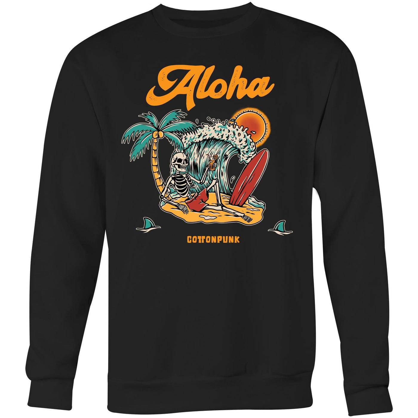 SUMMER TIME - Mens Sweatshirt - FRONT PRINT