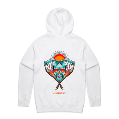 LOVE NEVER DIES - Mens Pocket Hoodie - BACK PRINT