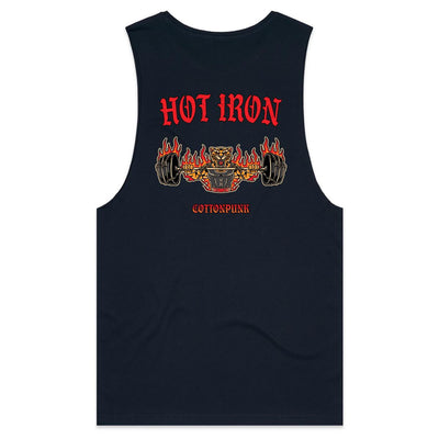 HOT IRON - Mens Sleeveless T-Shirt - BACK PRINT