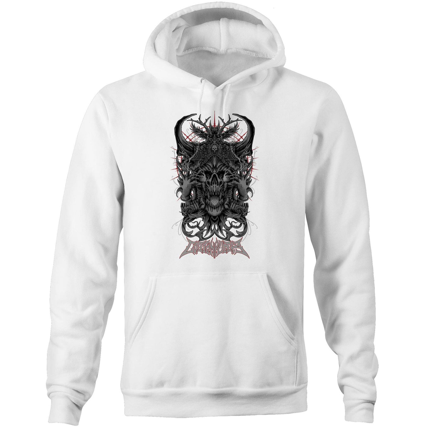 BLACK MAGIC - Mens Pocket Hoodie - FRONT PRINT