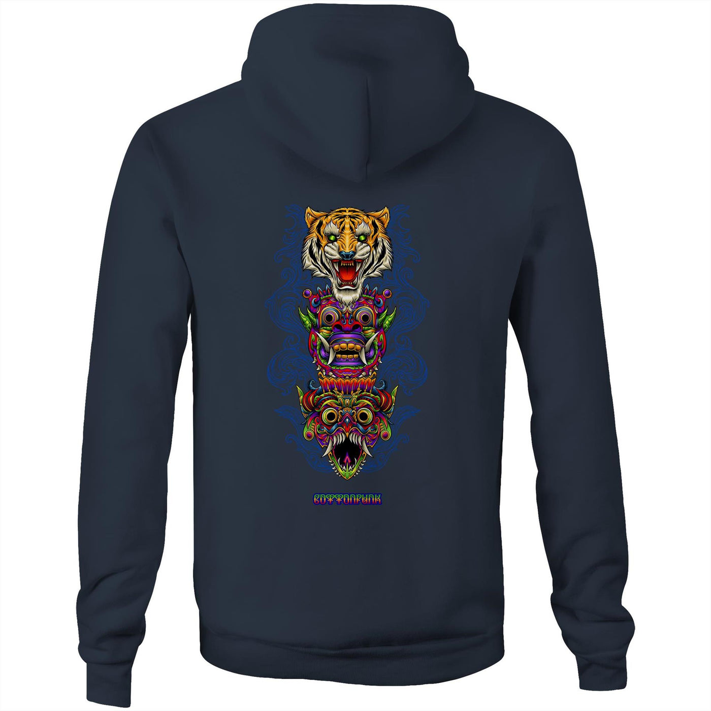 BALI SPIRITS - Mens Pocket Hoodie - BACK PRINT