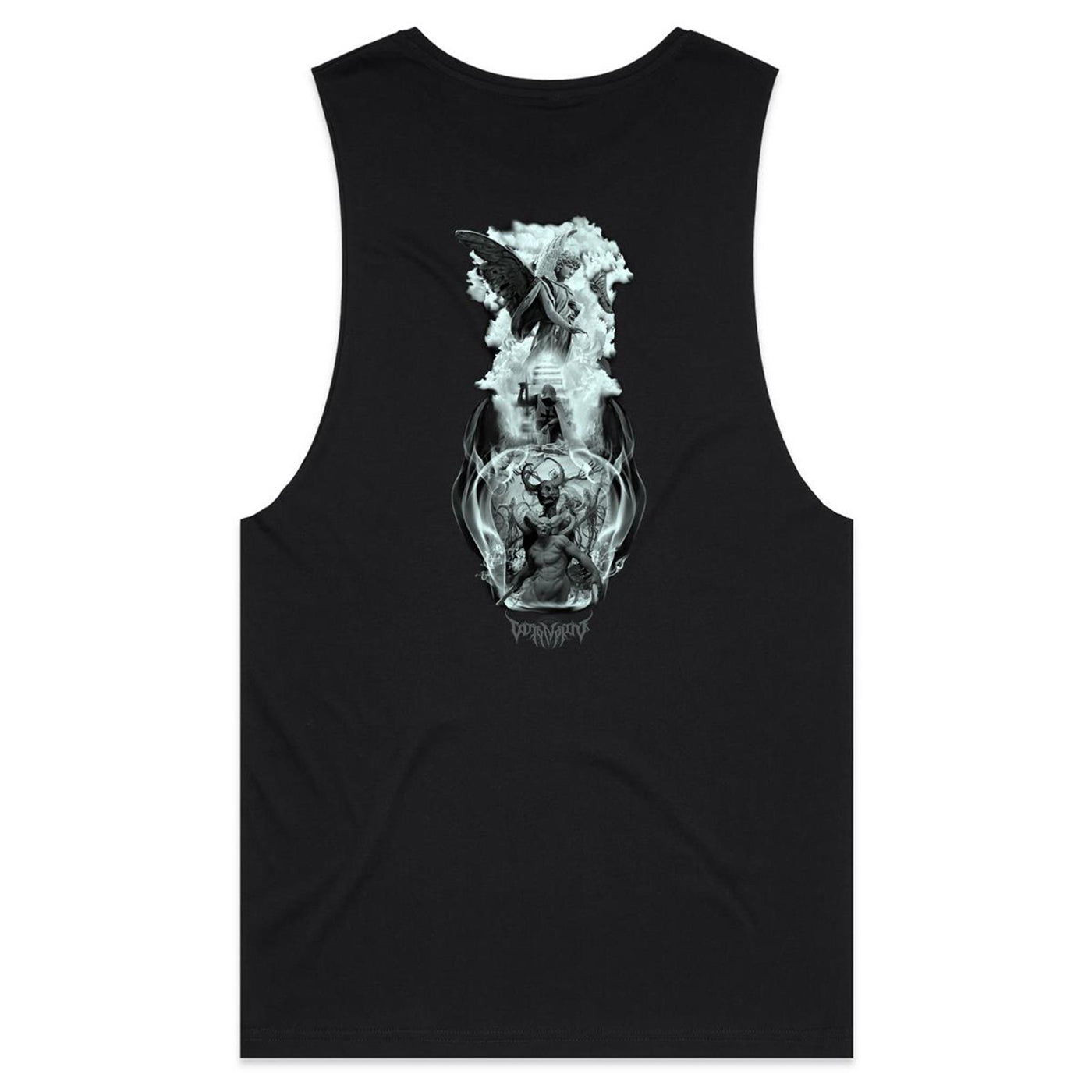 BETWEEN HEAVEN & HELL - Mens Sleeveless T-Shirt - BACK PRINT